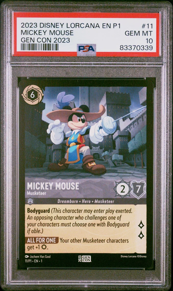 2023 #11 Mickey Mouse - Musketeer PSA 10 Disney Lorcana EN P1-Promo