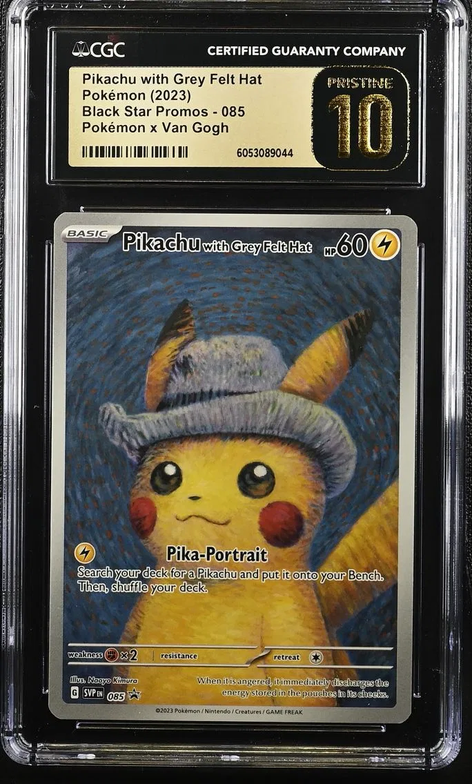 2023 #085 Pikachu with Grey Felt Hat CGC 10 Pristine Black Star Promos - Scarlet & Violet SVPEN - English