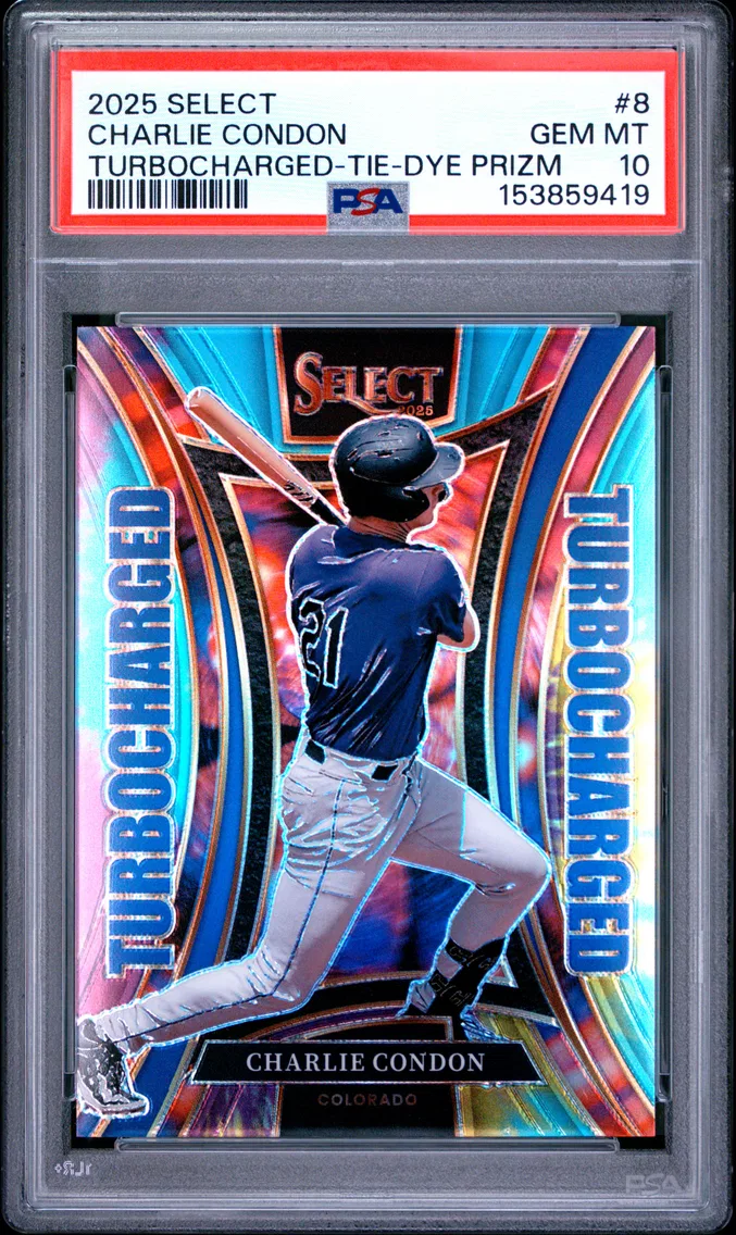 2025 #8 Charlie Condon PSA 10 Panini Select Turbo Charged