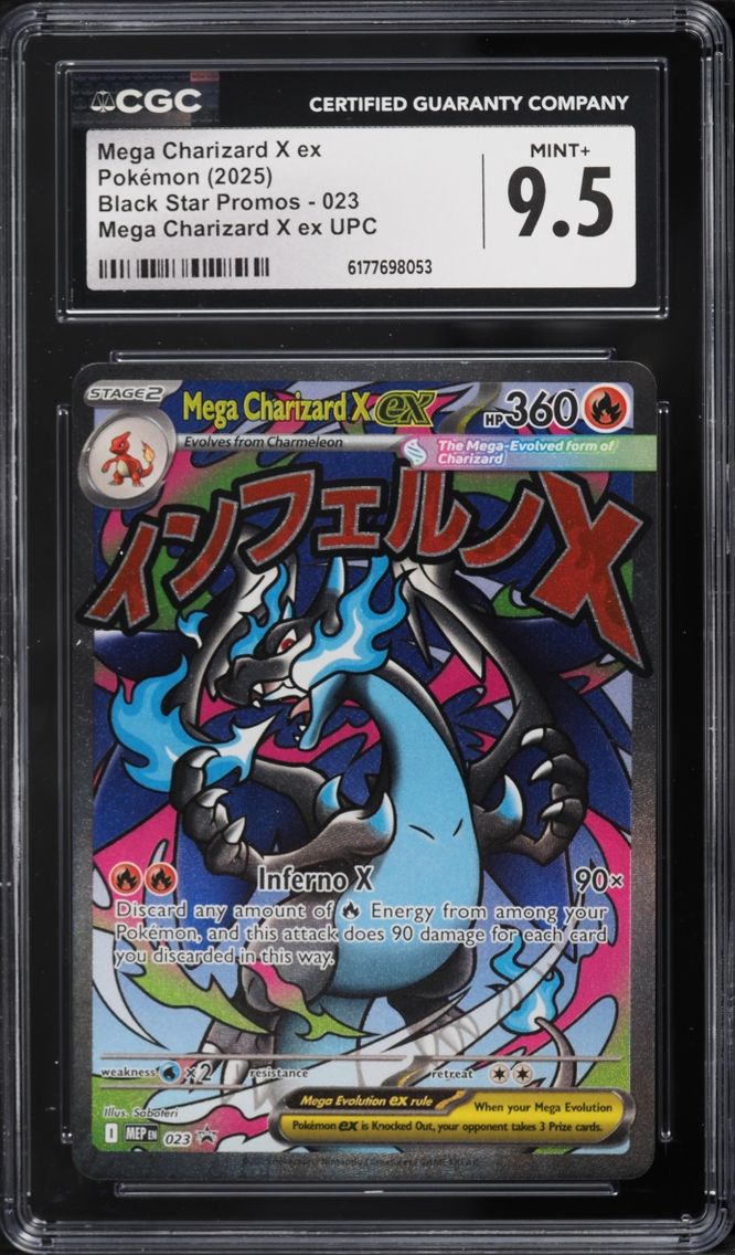 2025 Pokemon Mega Evolution Promo Ultra Premium Full Art Mega Charizard X Ex #23 CGC 9.5 MINT+