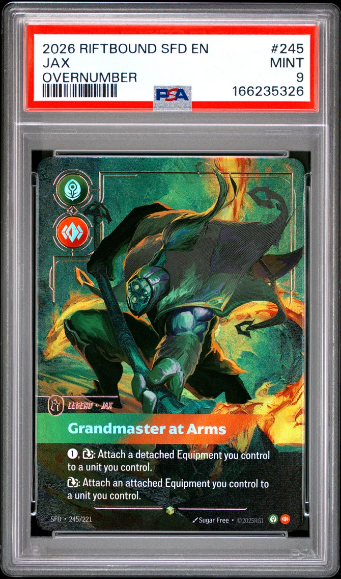 2026 #245 Jax - Grandmaster at Arms PSA 9 Riftbound: League of Legends Sfd-Spiritforged