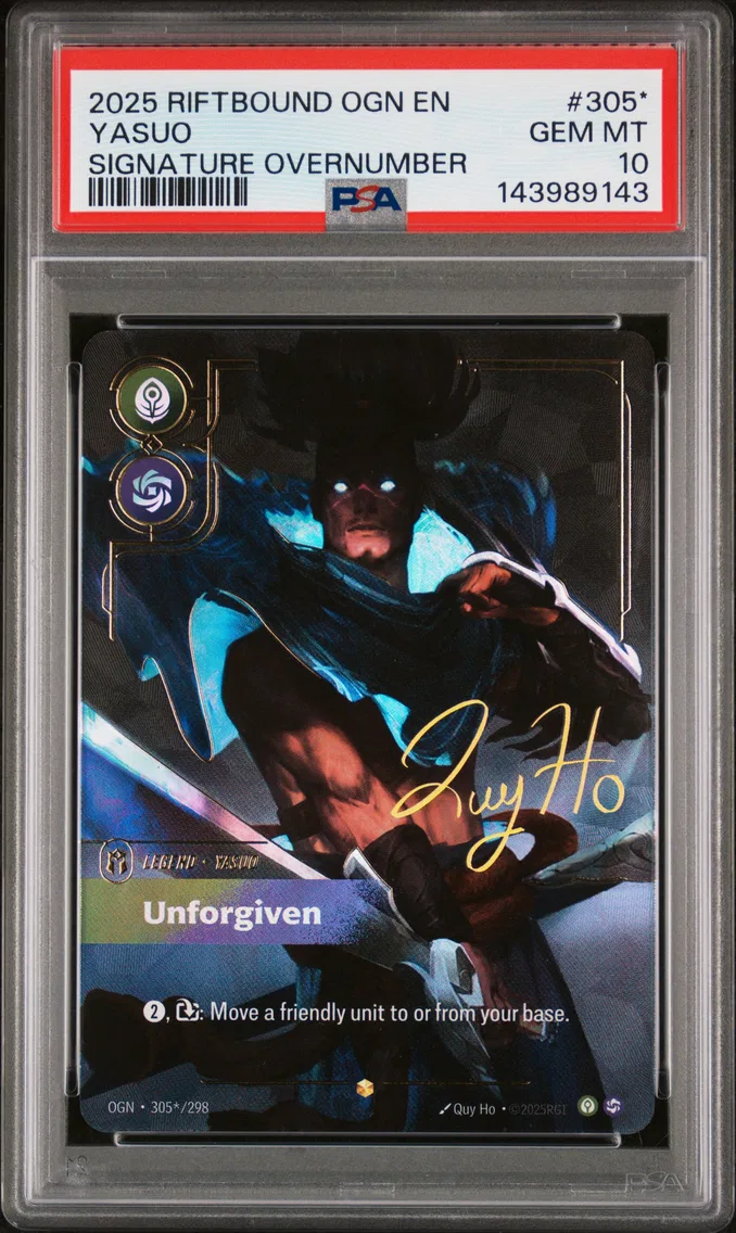 2025 #305* Yasuo - Unforgiven PSA 10 Riftbound: League of Legends Ogn-Origins