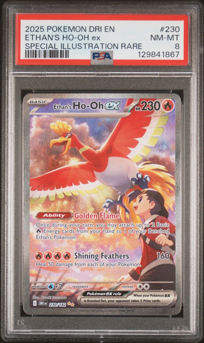 2025 #230 Ethan's HO-Oh EX PSA 8