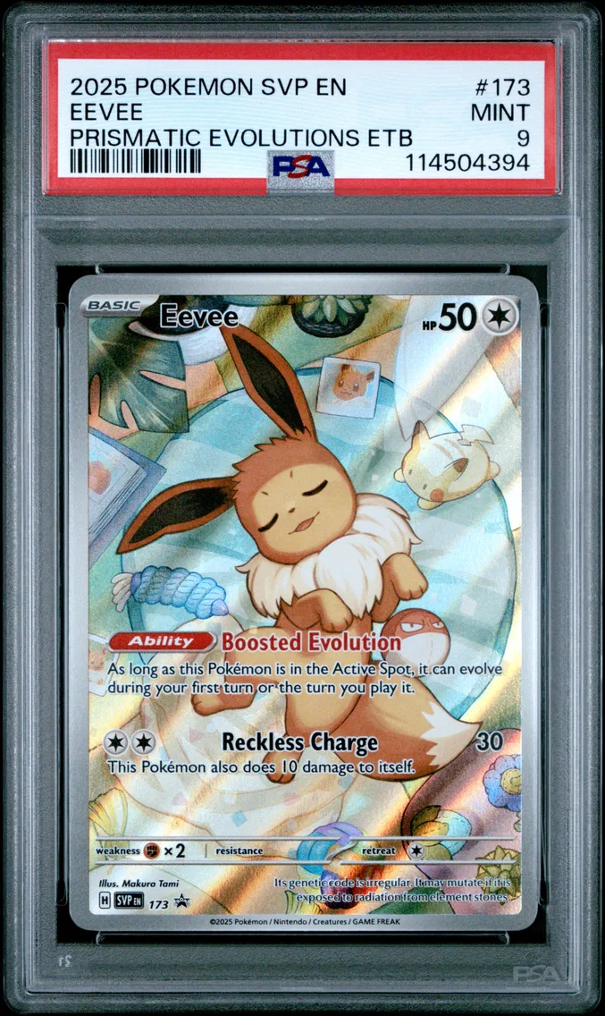 2025 #173 Eevee PSA 9 Svp EN-SV Black Star Promo