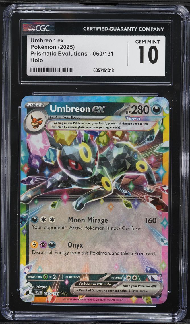 2025 #060 Umbreon EX CGC 10 Pre EN-Prismatic Evolutions Pokemon