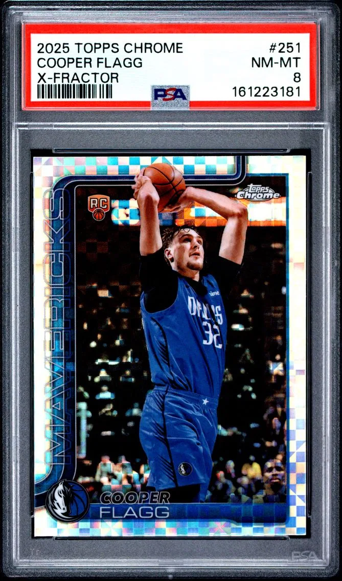 2025 #251 Cooper Flagg PSA 8 Topps Chrome