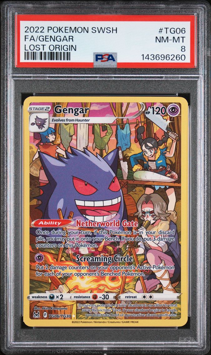 2022 #TG06 Full Art/Gengar PSA 8 Sword & Shield Lost Origin Pokemon