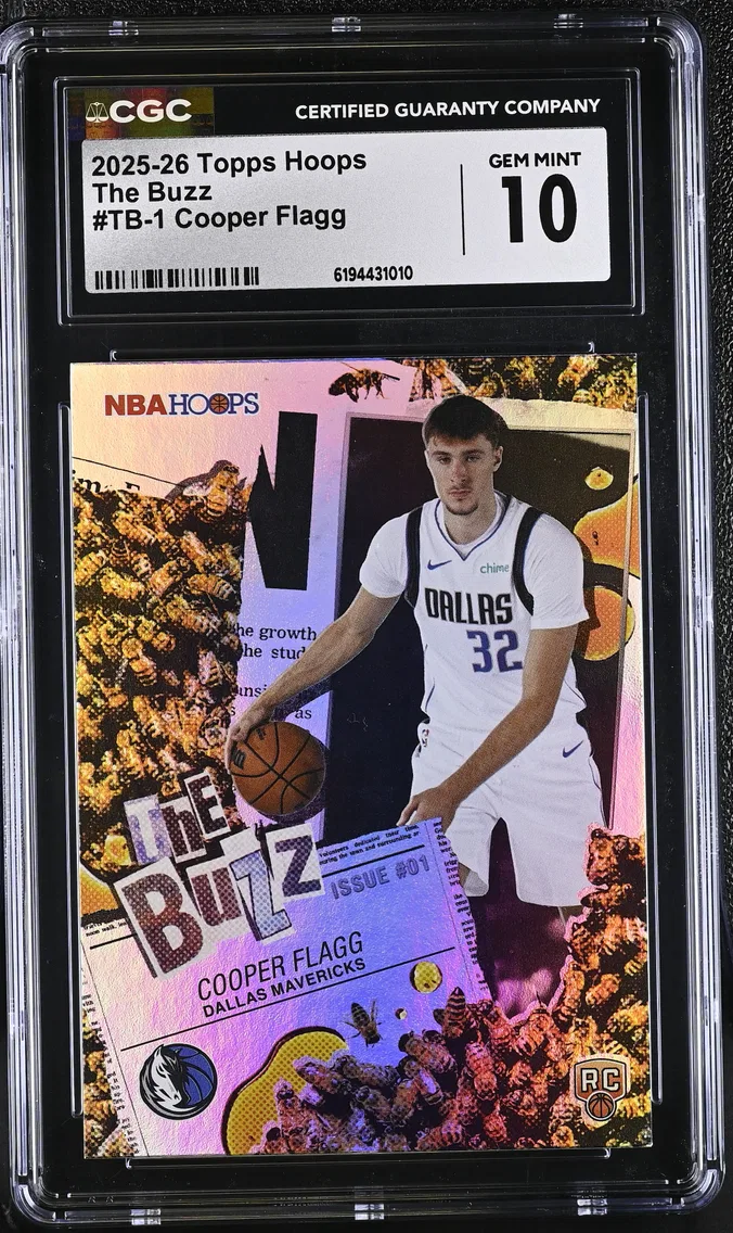 2025 #TB-1 Cooper Flagg CGC 10 Topps Hoops