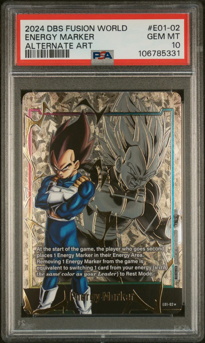2024 #E01-02 Energy Marker PSA 10 Dragon Ball Super Card Game Fusion World Energy Marker Pack 01