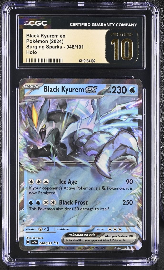 2024 #048 Black Kyurem ex CGC 10 Pristine Surging Sparks - SSP EN - English