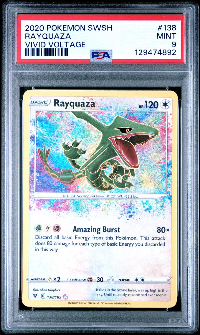 2020 #138 Rayquaza PSA 9 Sword & Shield Vivid Voltage