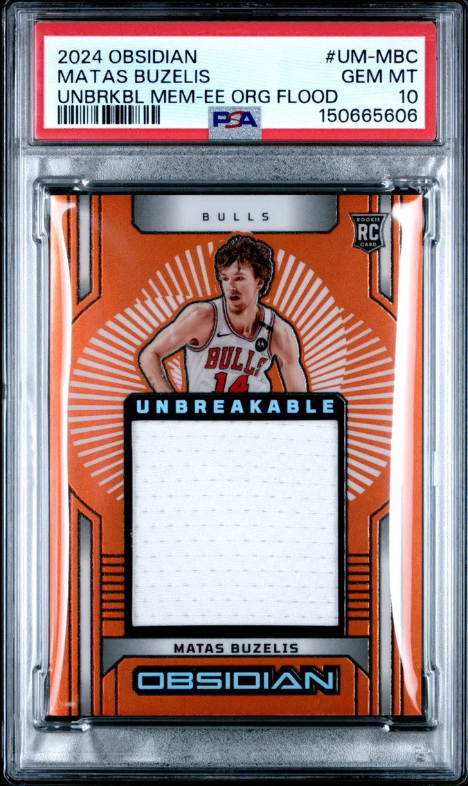 2024 #UM-MBC Matas Buzelis PSA 10 Panini Obsidian Unbreakable Memorabilia