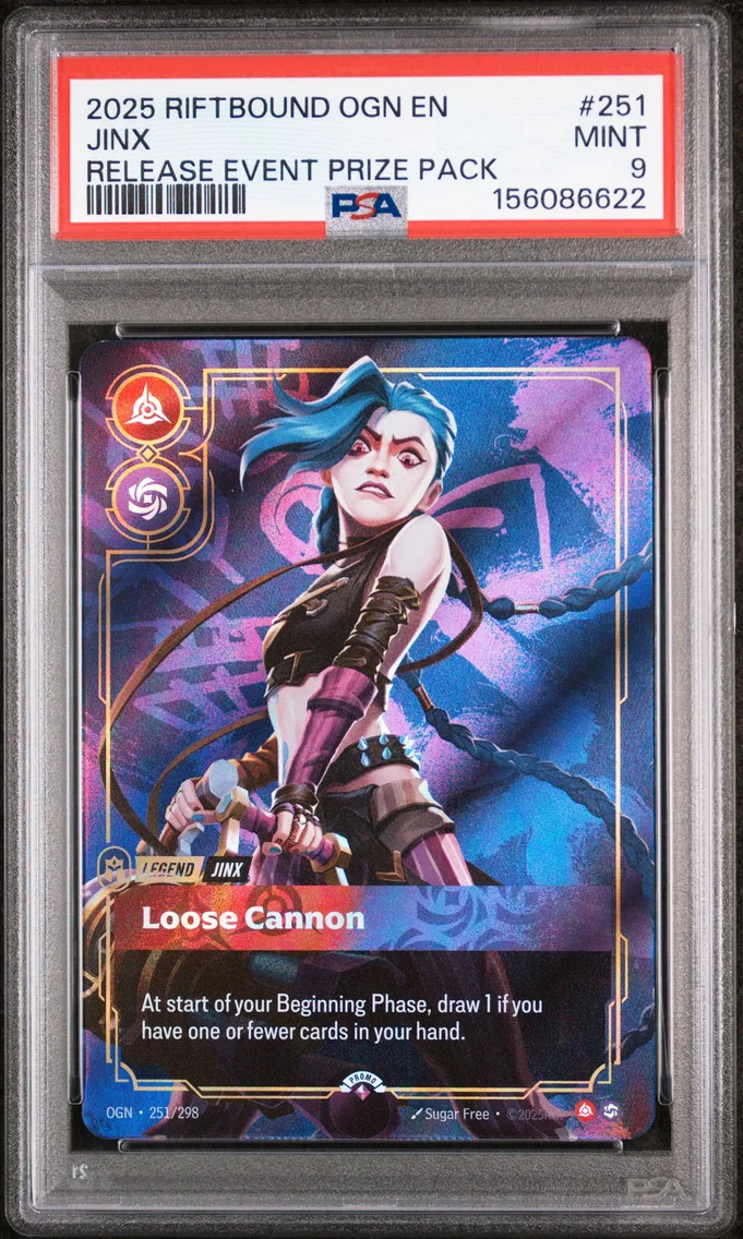 2025 #251 Jinx - Loose Cannon PSA 9 Riftbound: League of Legends Ogn-Origins