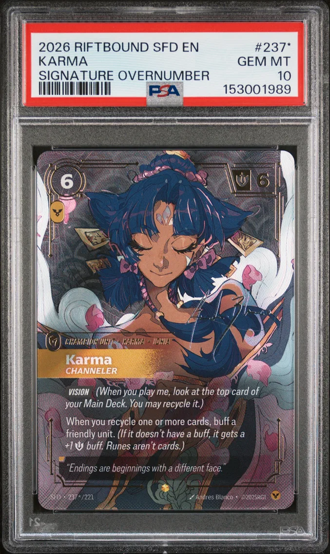 2026 #237* Karma - Channeler PSA 10 Riftbound: League of Legends Sfd-Spiritforged