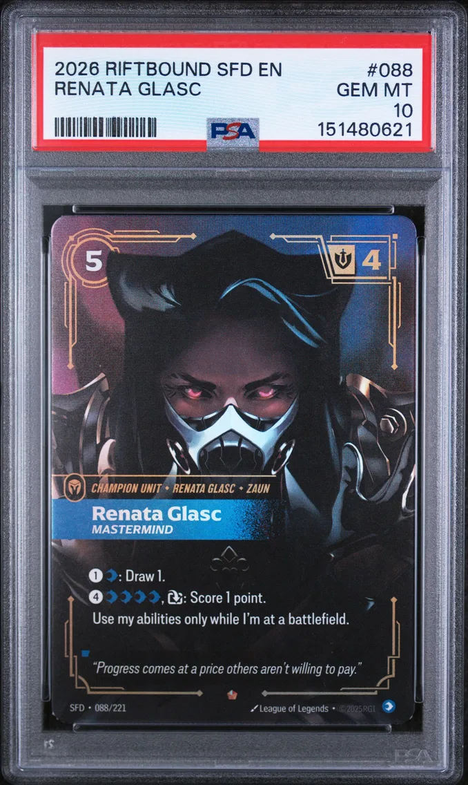 2026 #088 Renata Glasc - Mastermind PSA 10 Riftbound: League of Legends Sfd-Spiritforged