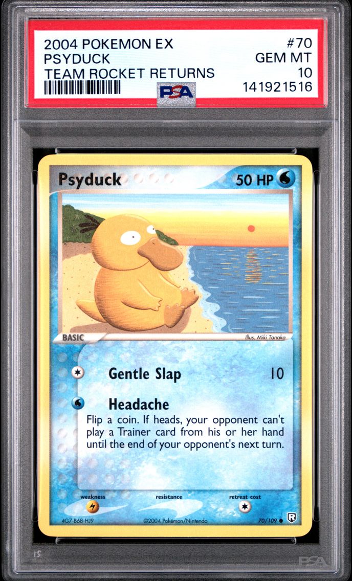 2004 #70 Psyduck PSA 10 EX Team 