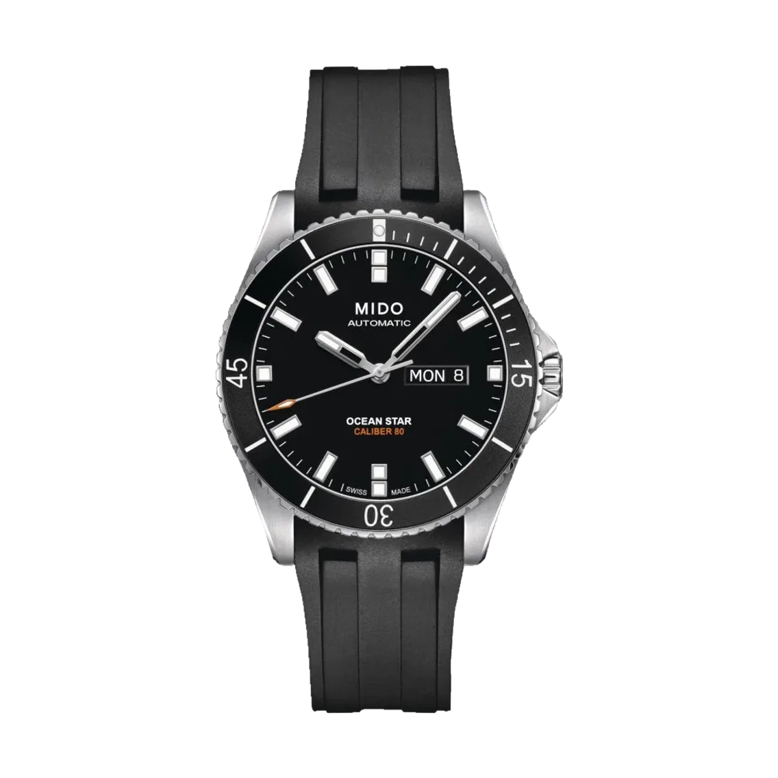 MIDO Ocean Star Captain 42.5mm - Black on Rubber Strap