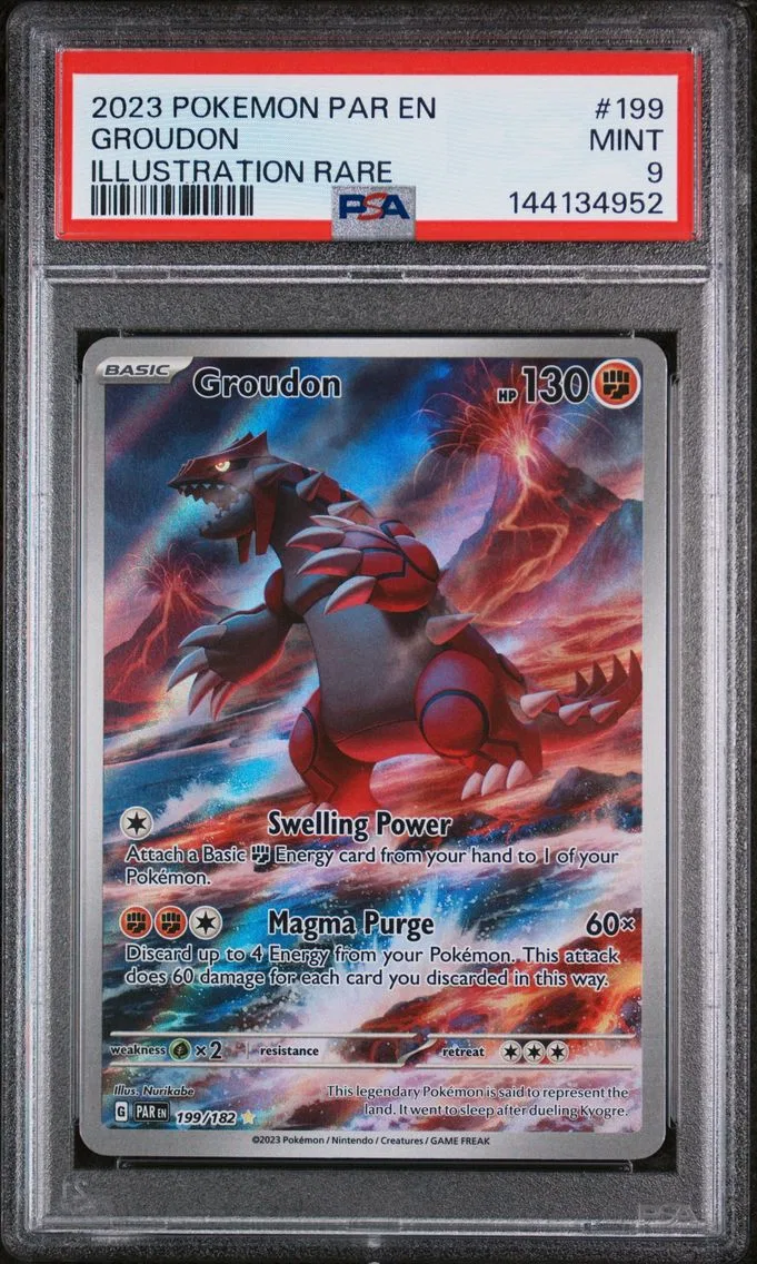 2023 #199 Groudon PSA 9 Par EN-Paradox Rift
