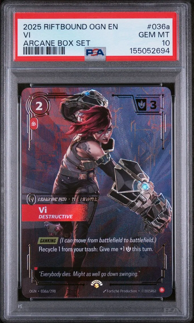 2025 #036a VI - Destructive PSA 10 Riftbound: League of Legends Ogn-Origins