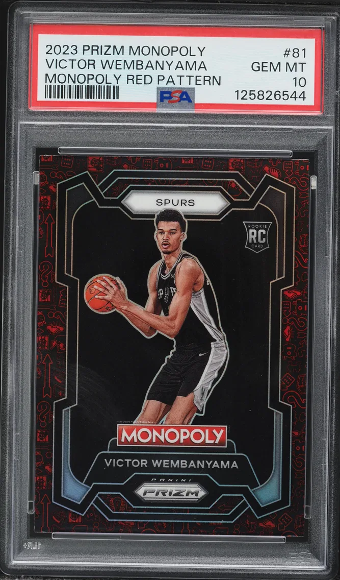 2023 #81 Victor Wembanyama PSA 10 Panini Prizm Monopoly Basketball