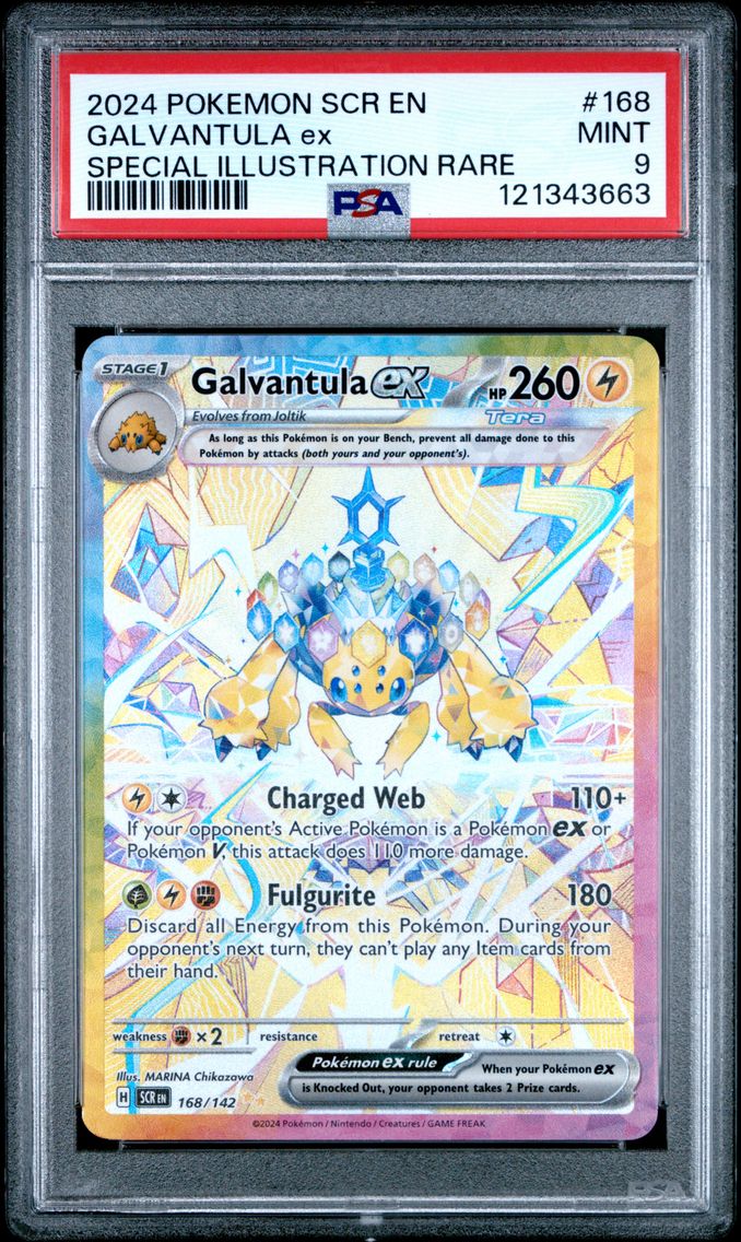 2024 #168 Galvantula EX PSA 9 Scr EN-Stellar Crown