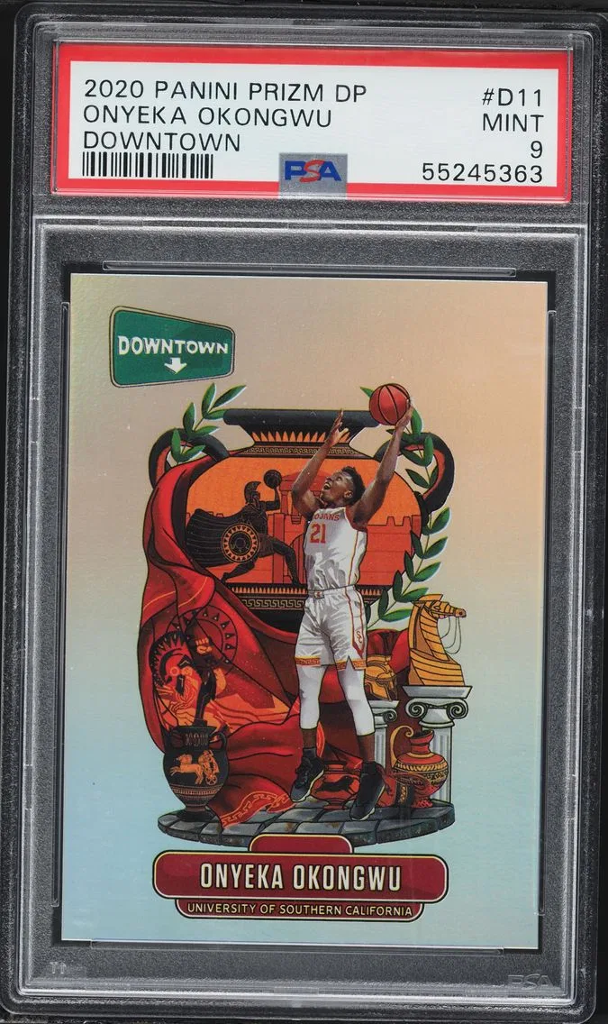 2020 #D11 Onyeka Okongwu PSA 9 Panini Prizm Draft Picks Downtown Basketball