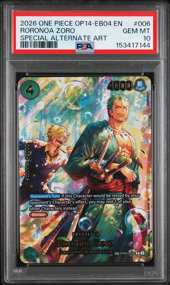 2026 #006 Roronoa Zoro PSA 10 On