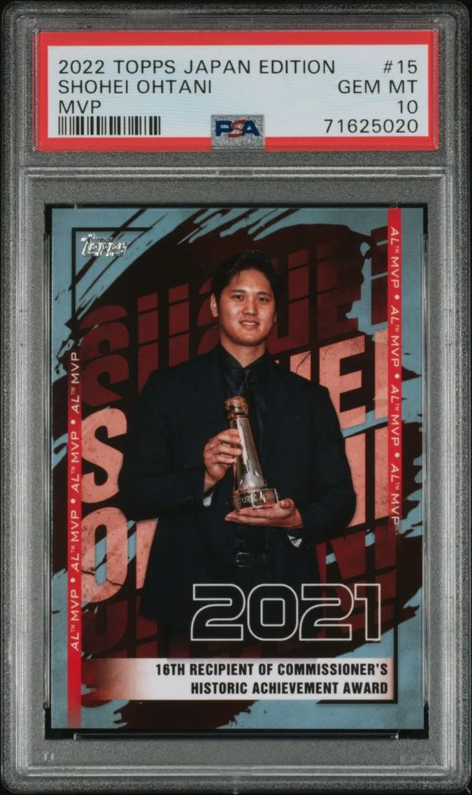 2022 #15 Shohei Ohtani PSA 10 Topps Japan Edition MVP