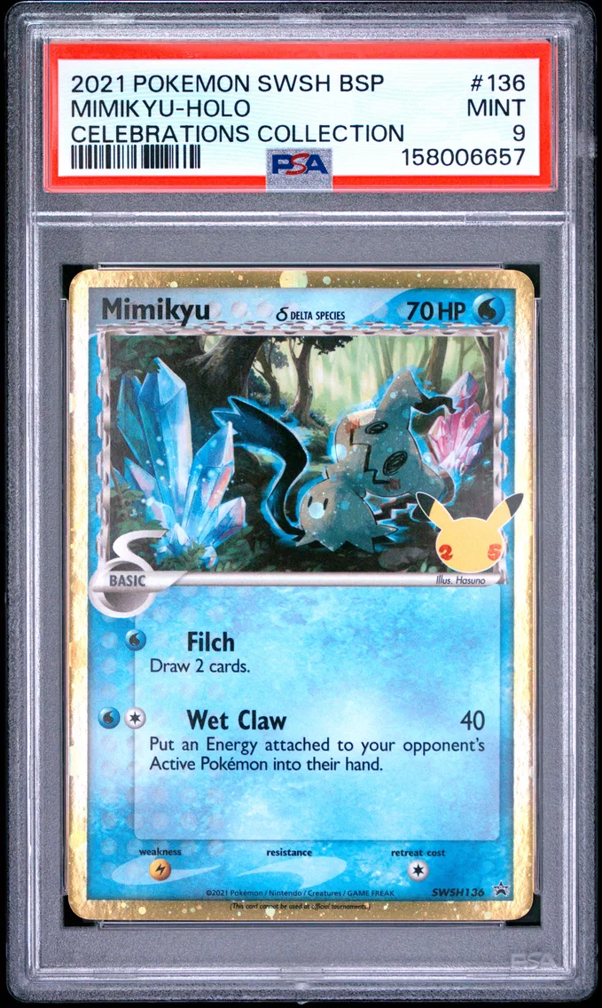 2021 #136 Mimikyu-Holo PSA 9 Swsh Black Star Promo