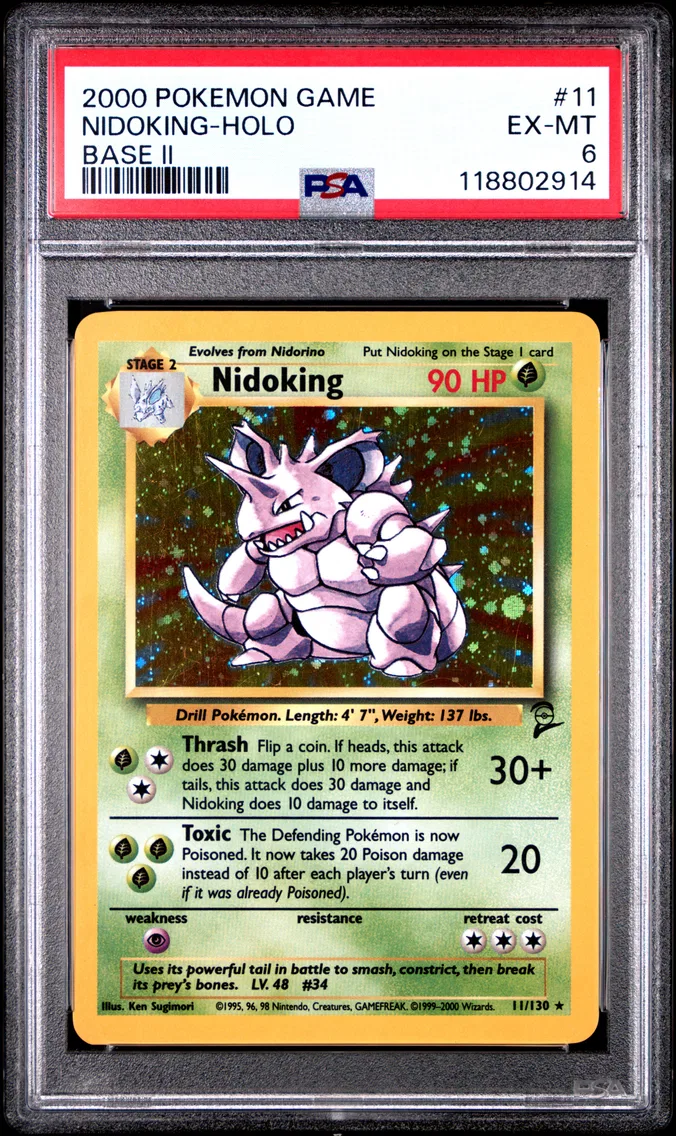 2000 #11 Nidoking-Holo PSA 6 Game Base II