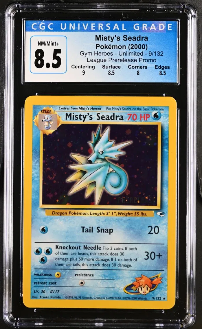 2000 #9 Misty's Seadra CGC 8.5 Gym Heroes - Unlimited - English