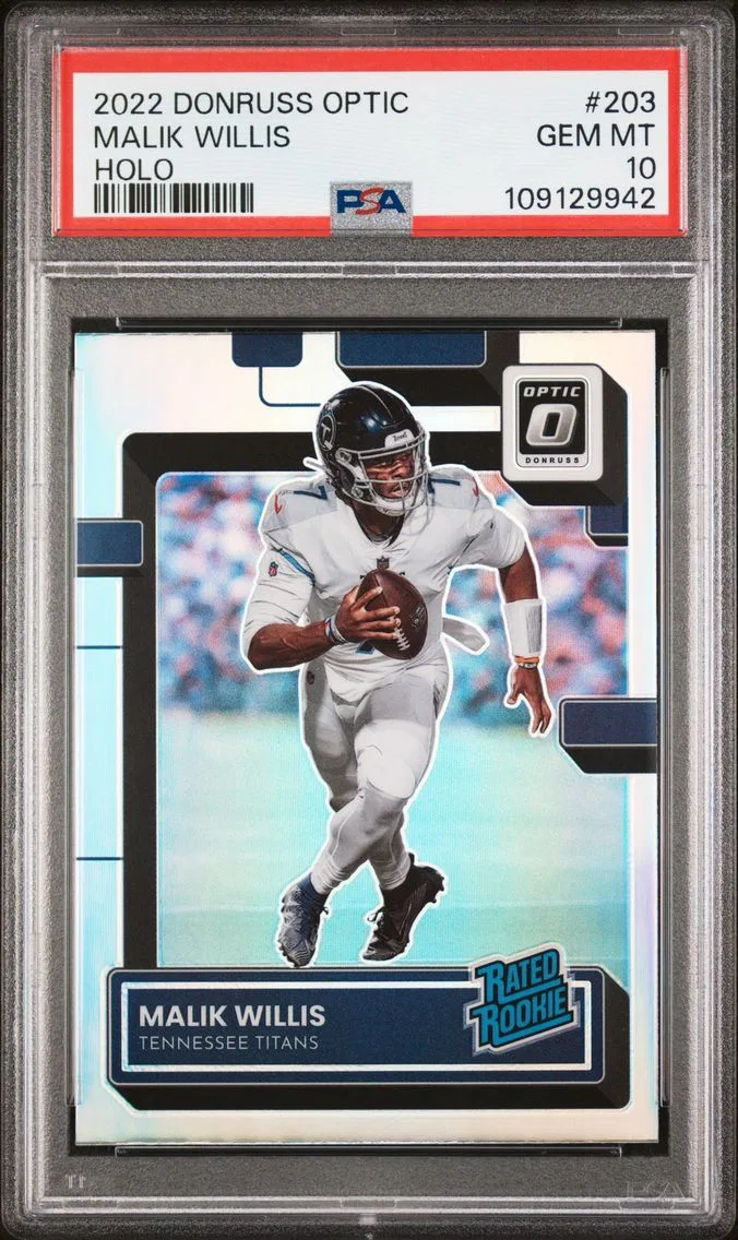 2022 #203 Malik Willis PSA 10 Panini Donruss Optic