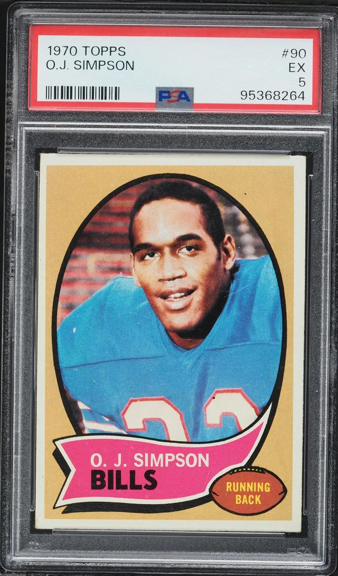 1970 #90 O.J. Simpson PSA 5 Topps Football