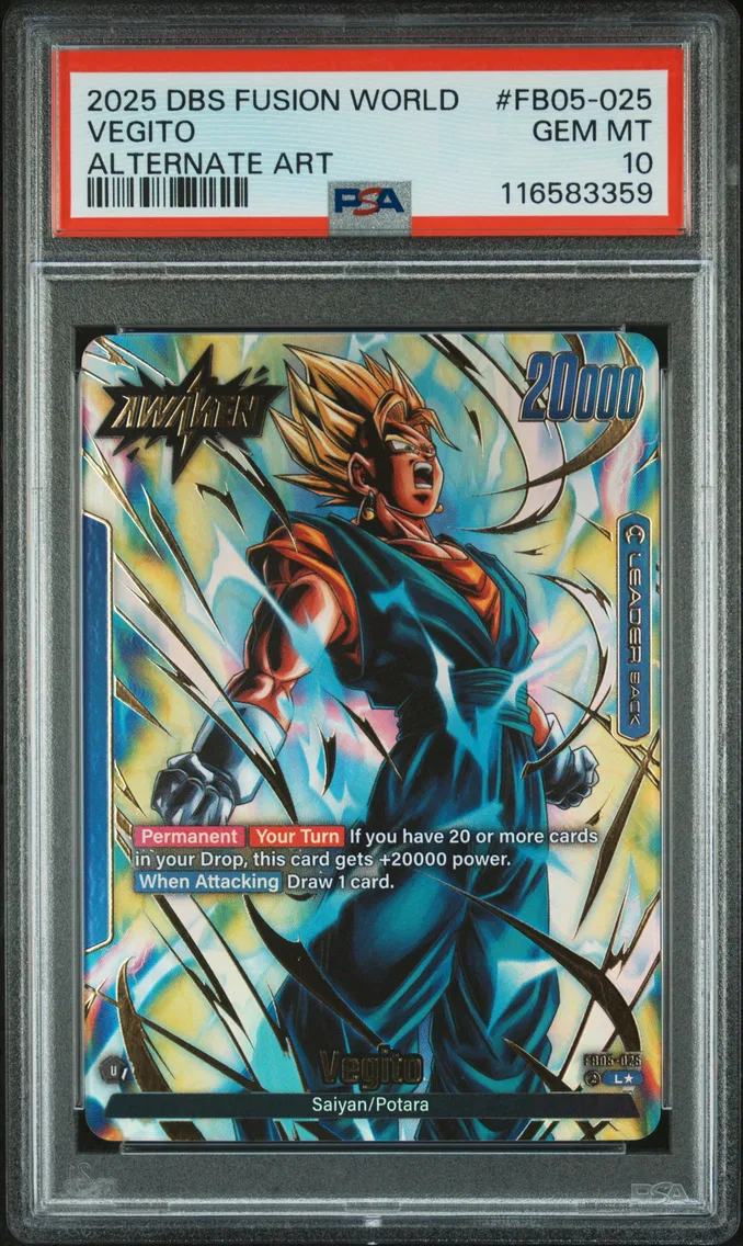 2025 #FB05-025 Vegito PSA 10 Dragon Ball Super Card Game Fusion World New Adventure