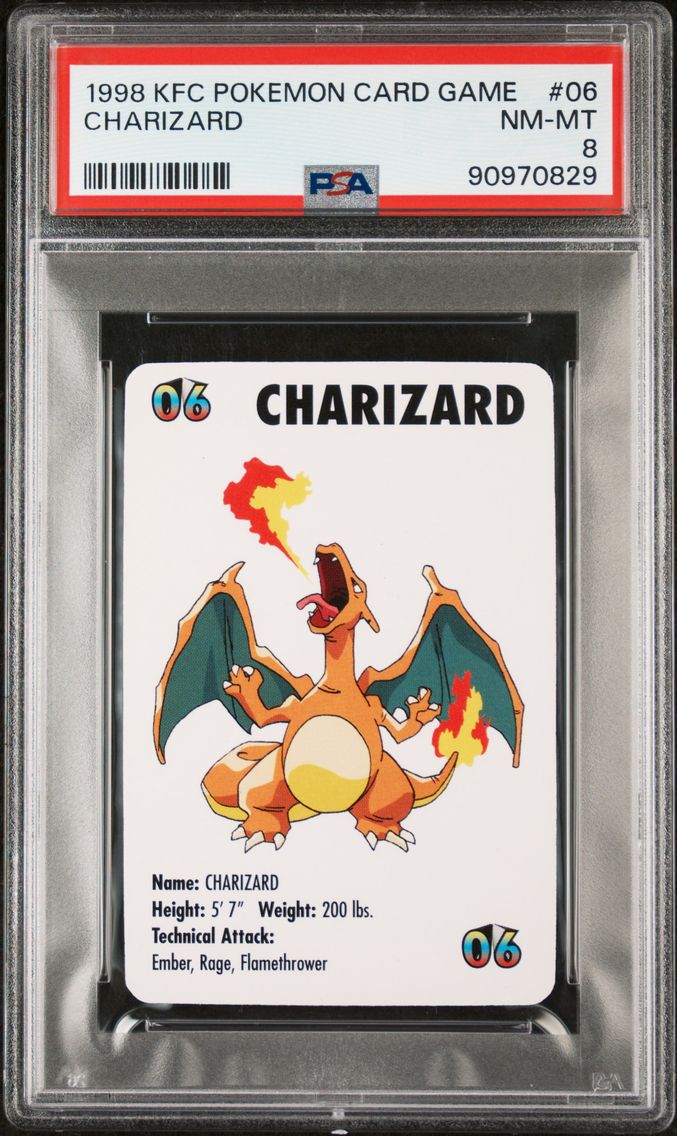1998 #06 Charizard PSA 8 Kfc Car