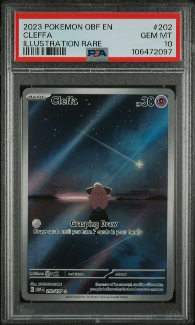 2023 #202 Cleffa PSA 10 Obf EN-Obsidian Flames Pokemon