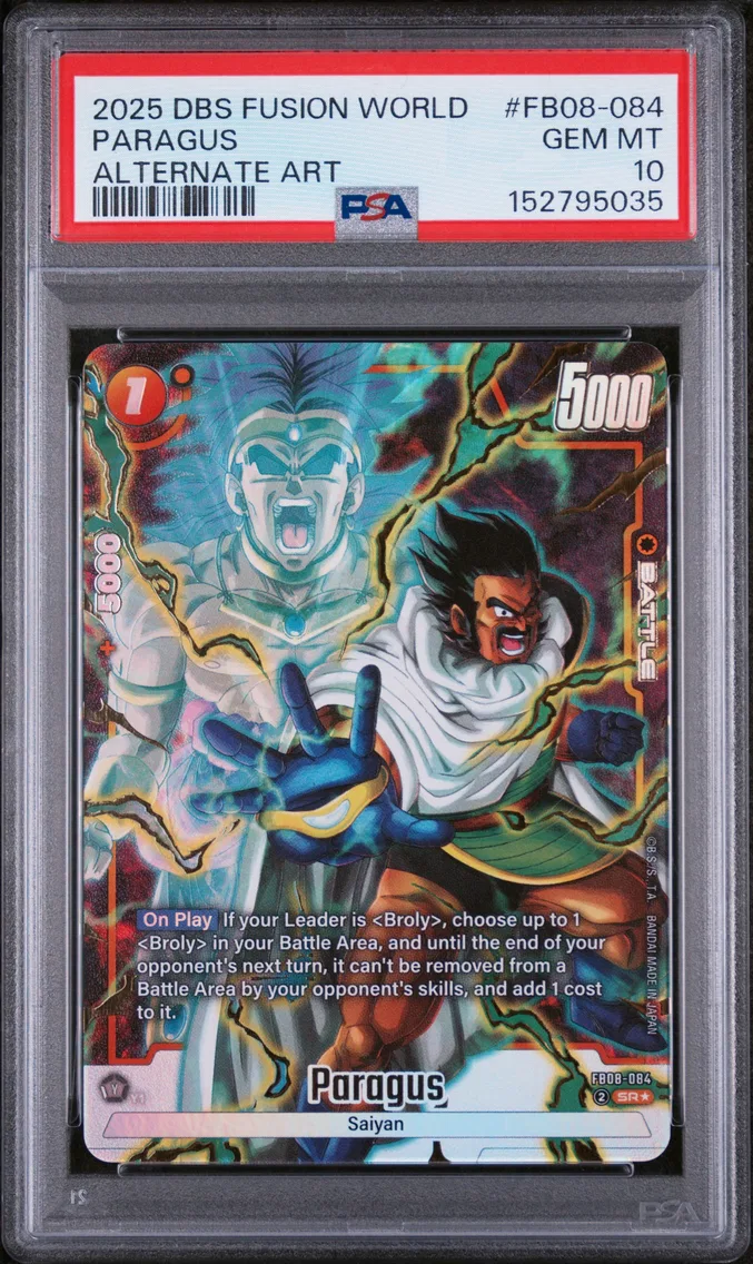 2025 #FB08-084 Paragus PSA 10 Dragon Ball Super Card Game Fusion World Saiyan's Pride