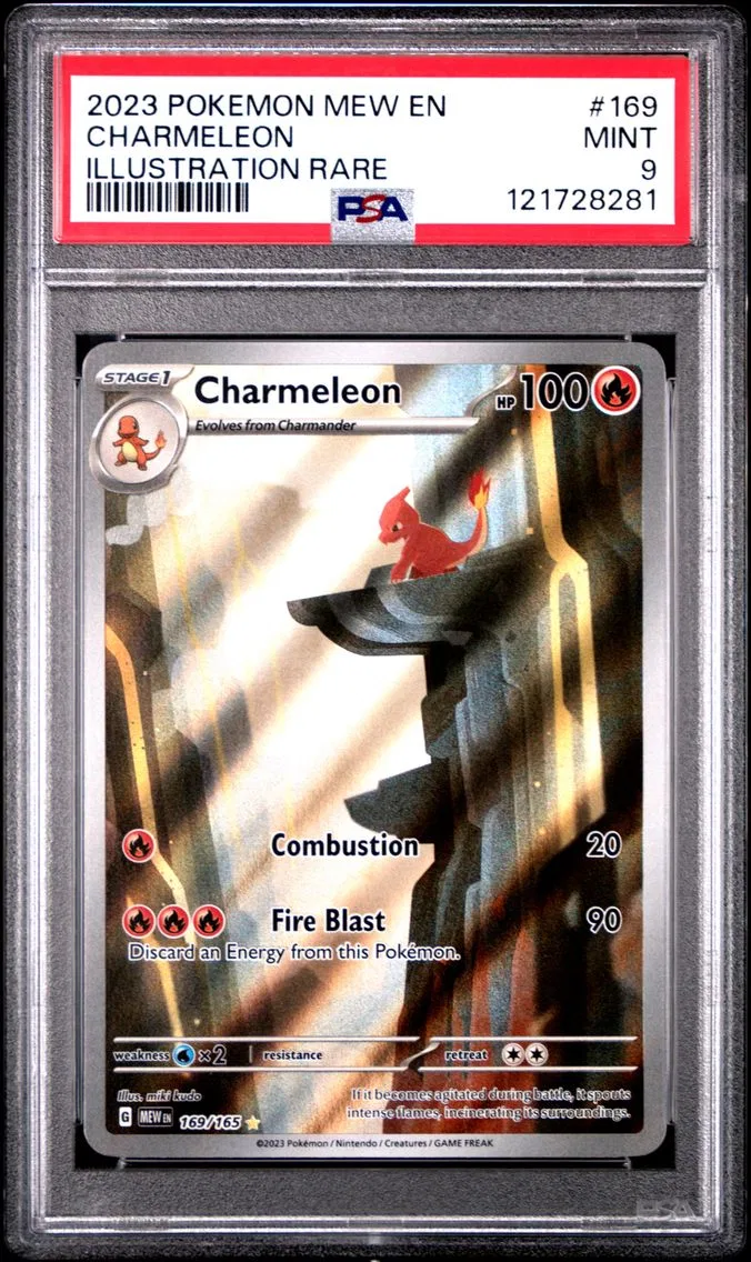 2023 #169 Charmeleon PSA 9 Mew EN-151 Pokemon