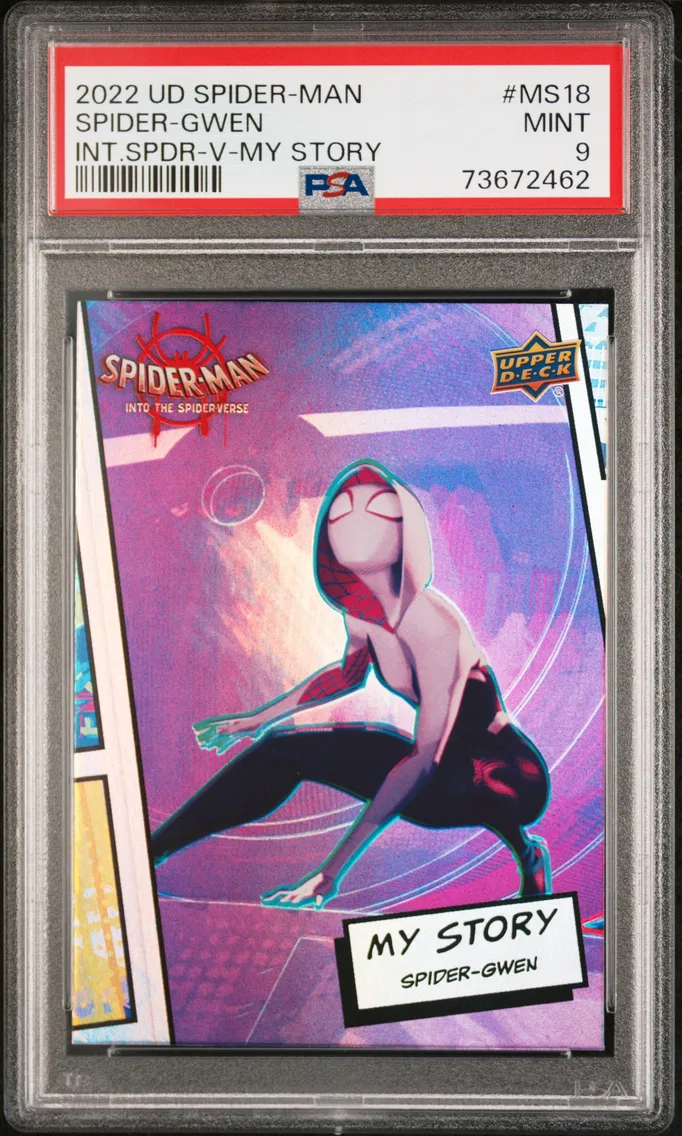 2022 #MS18 Spider-Gwen PSA 9 Upper Deck Spider-Man Into the Spider-Verse My Story