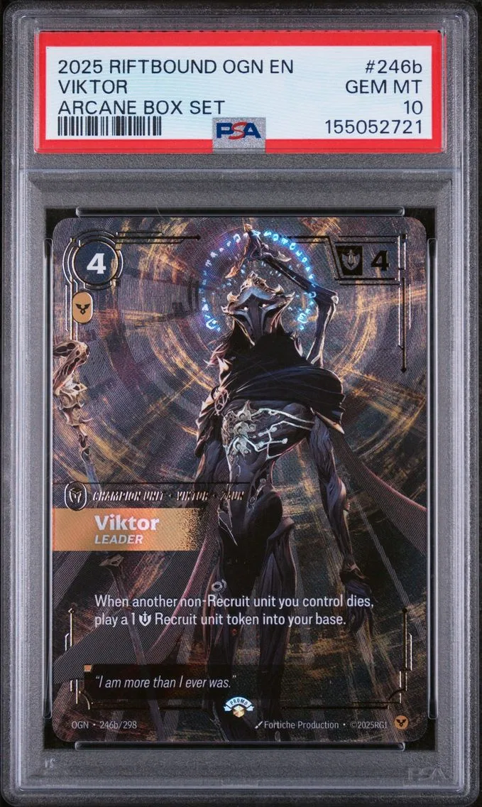 2025 #246b Viktor - Leader PSA 10 Riftbound: League of Legends Ogn-Origins