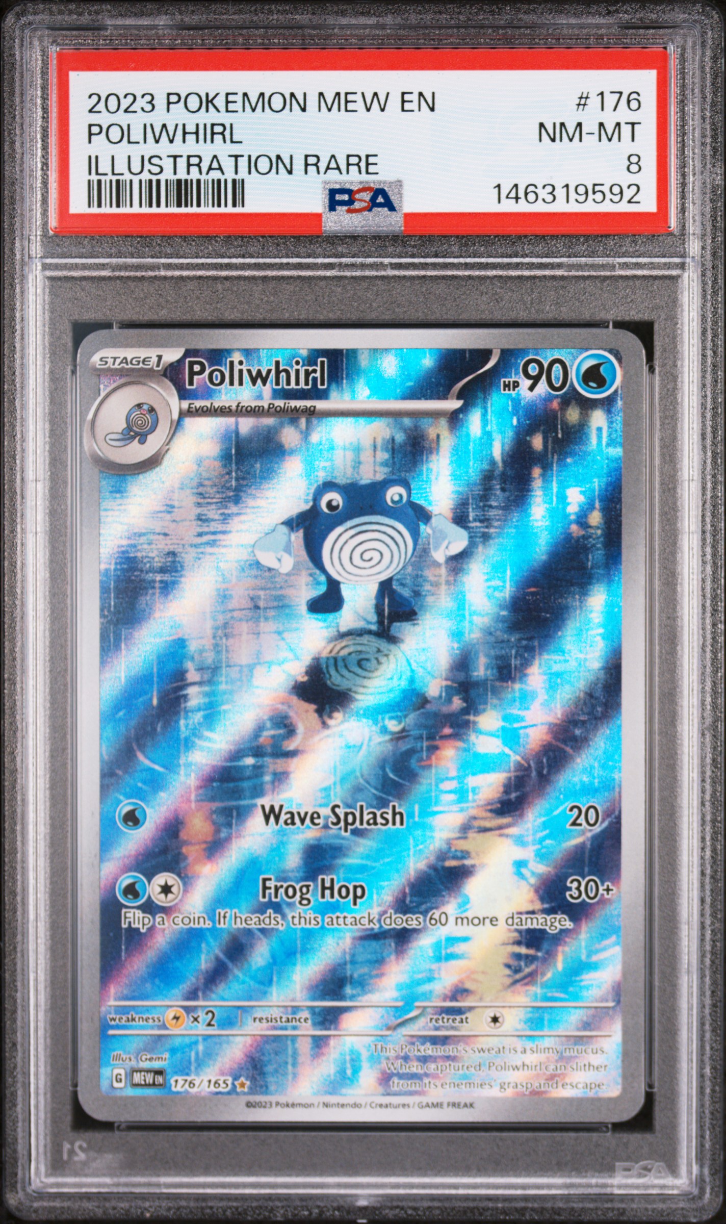 2023 #176 Poliwhirl PSA 8 Mew En-151