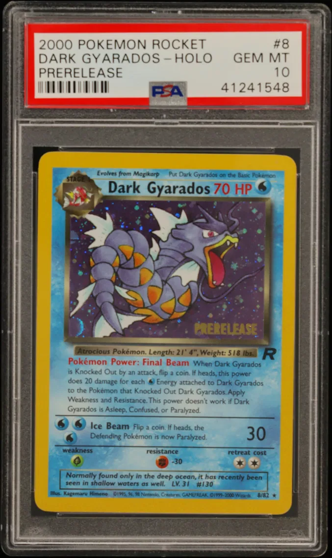 2000 #8 Dark Gyarados-Holo PSA 10 Rocket