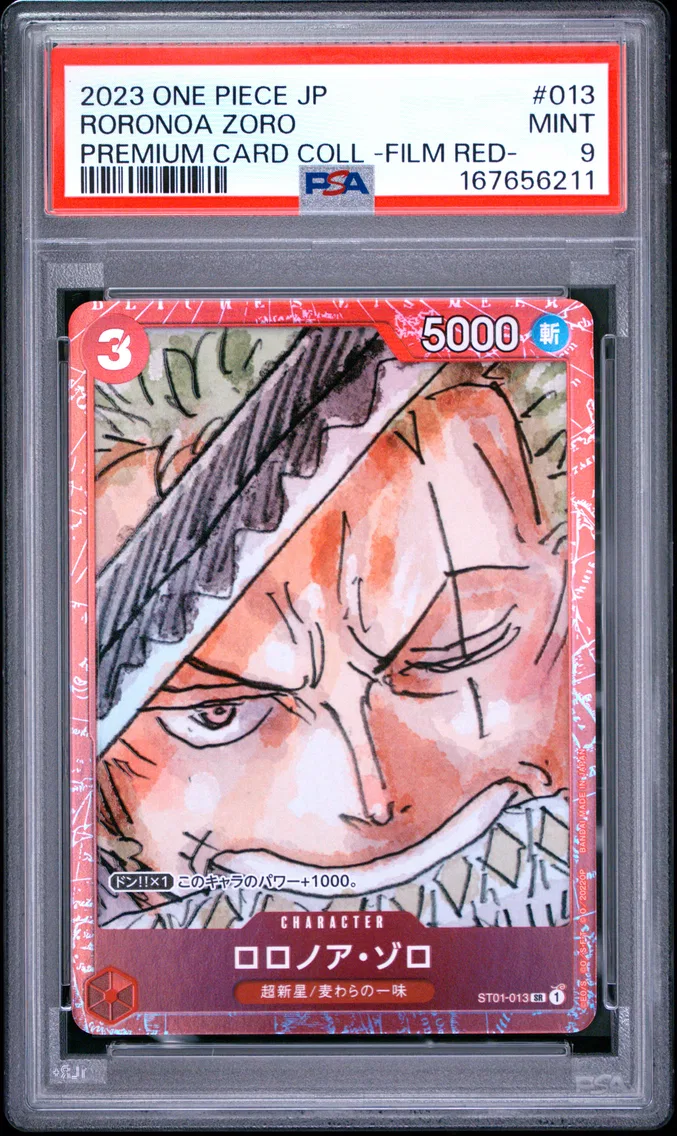2023 #013 Roronoa Zoro PSA 9 One Piece Japanese Premium Card Collection -One Piece Film Red-