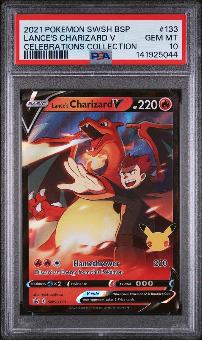 2021 #133 Lance's Charizard V PSA 10 Swsh Black Star Promo
