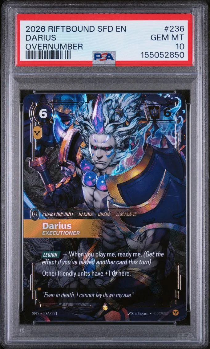 2026 #236 Darius - Executioner PSA 10 Riftbound: League of Legends Sfd-Spiritforged