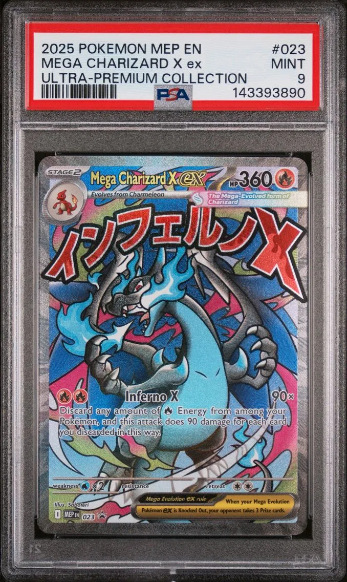 2025 #023 Mega Charizard X EX PSA 9 Mep EN-Me Black Star Promo