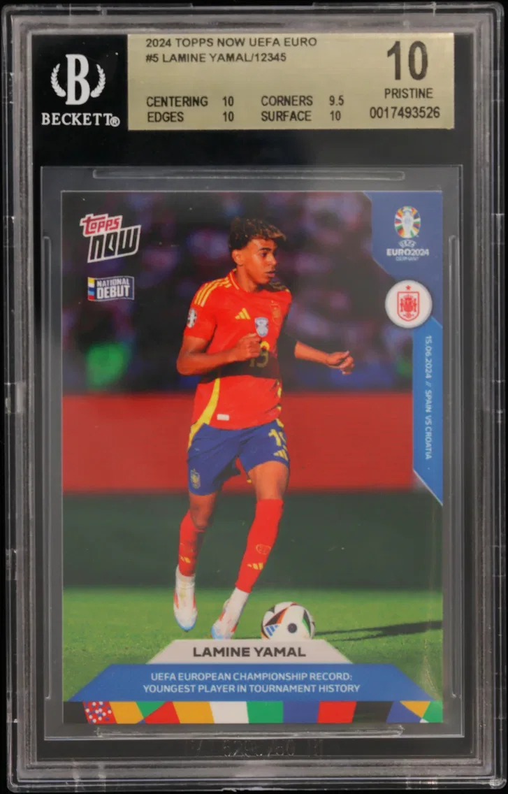 2024 #5 Lamine Yamal/12345* BGS 10 Topps Now UEFA Euro