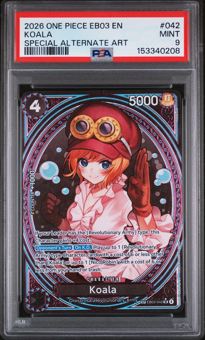 2026 #042 Koala PSA 9 One Piece EB03-Extra Booster -One Piece Heroines Edition-