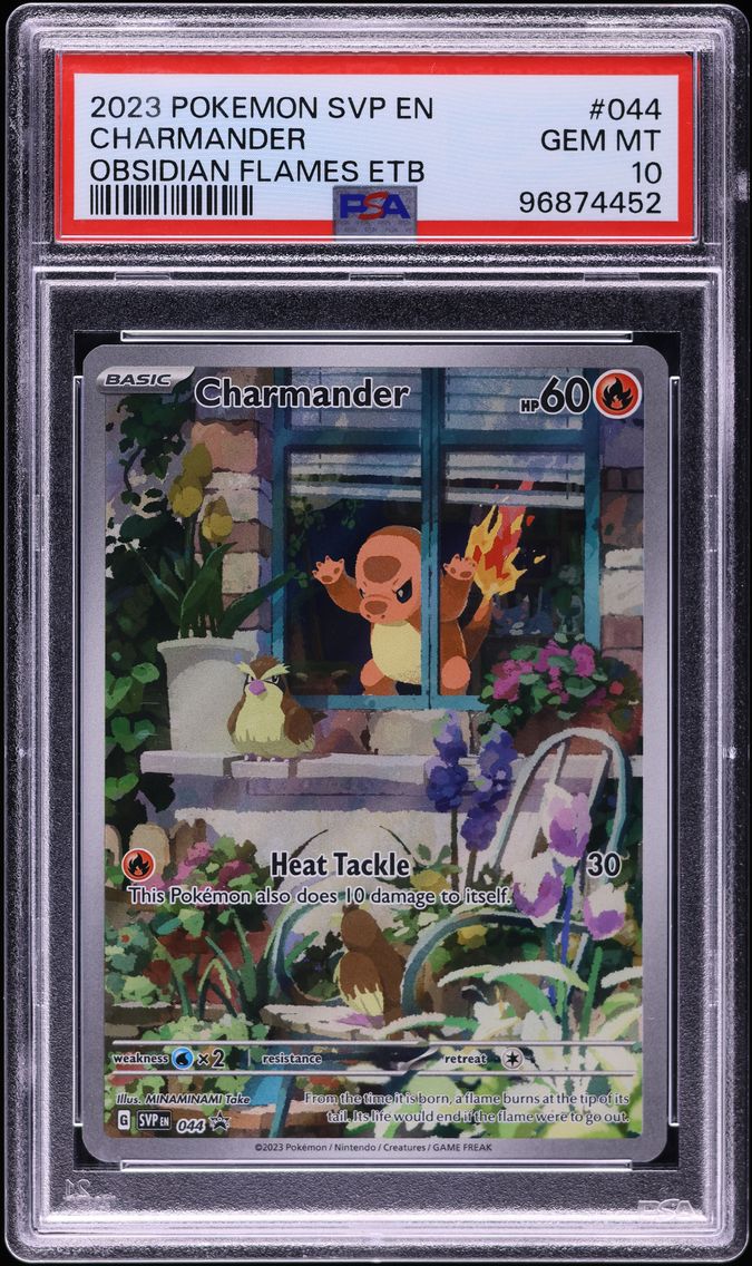 2023 #44 SV BLACK STAR PROMO OBSIDIAN FLAMES ETB CHARMANDER PSA 10 POKEMON