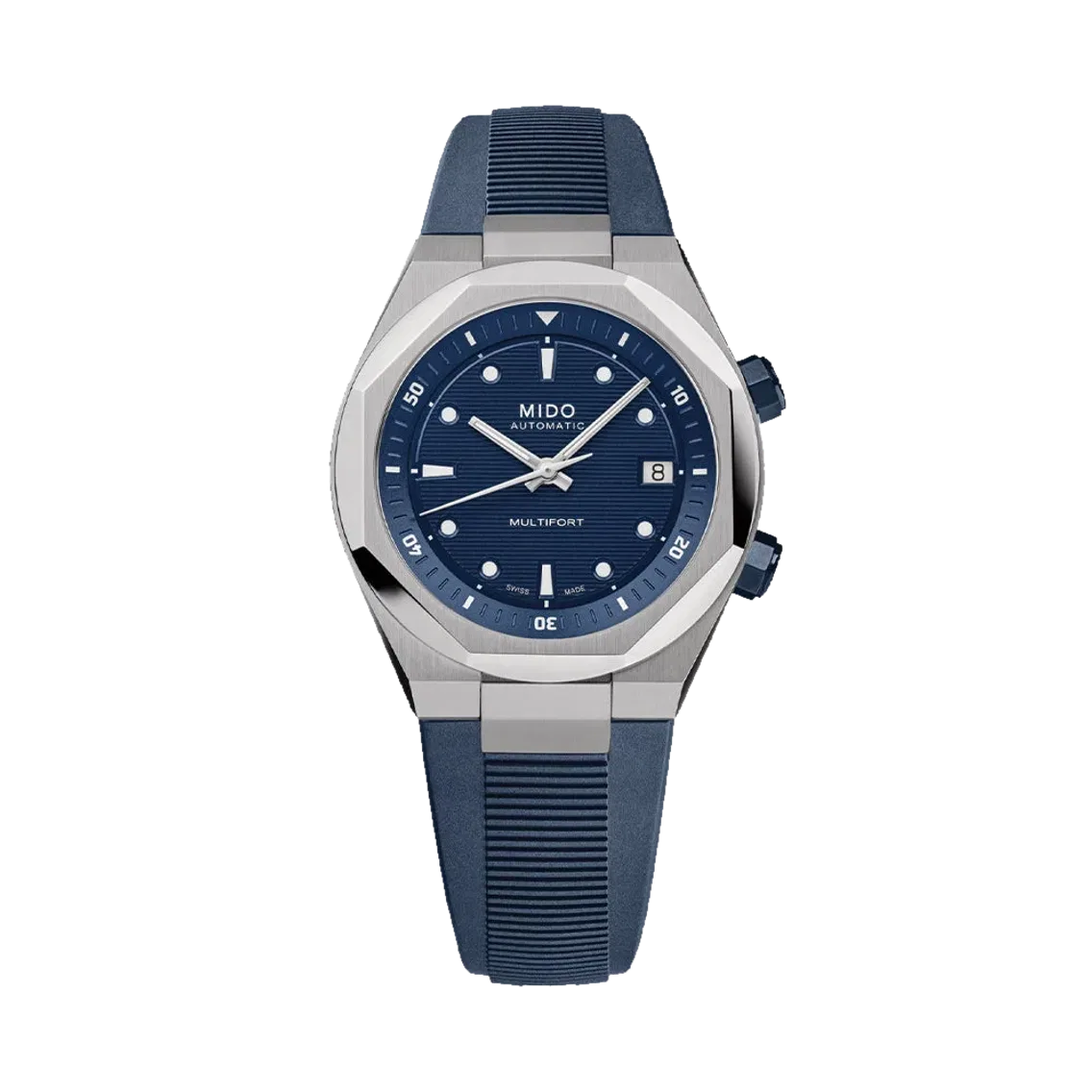 MIDO Multifort 8 Two Crowns Automatic 40mm - Blue on Rubber Strap